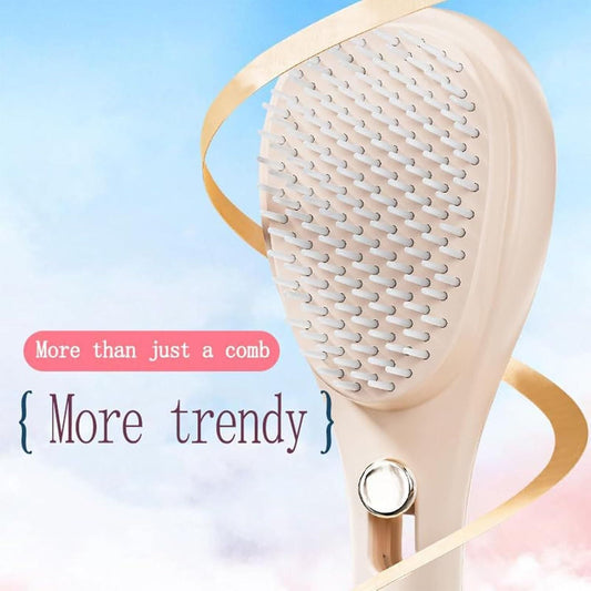 OurMart™ Self Cleaning Scalp Massage Comb with Retractable Bristle