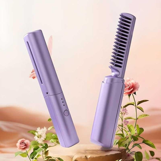 OurMart™ Portable Mini Hair Straightener Rechargeable Hot Comb